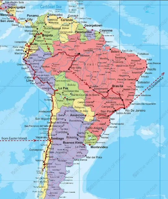 So Long South America map